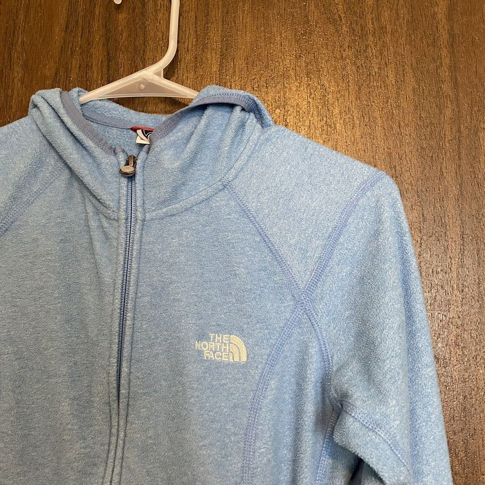 The North Face TKA 100 Womens Small Blue Fleece Masonic Hoodie Full Zip Jacket - Picture 5 of 9